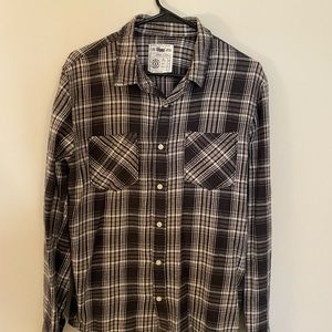Black and white plaid flannel